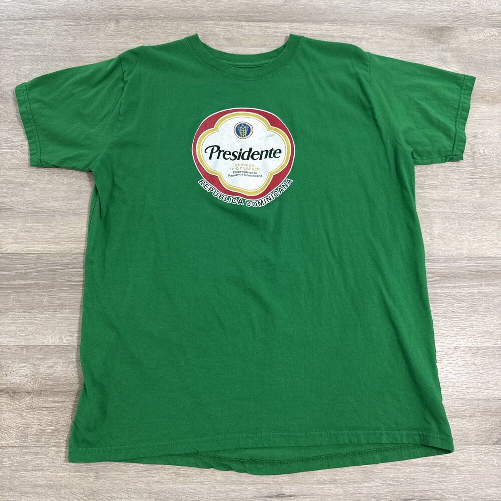 Presidente Beer Shirt Dominican Republic Cerveza Men’s Green 2XL 100% Cotton